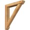 Ekena Millwork Traditional Slat Rough Sawn Bracket w/ Offset Brace, Western Red Cedar, 6"W x 34"D x 38"H BKT0604X34X38TRA06RWR - alternate 1